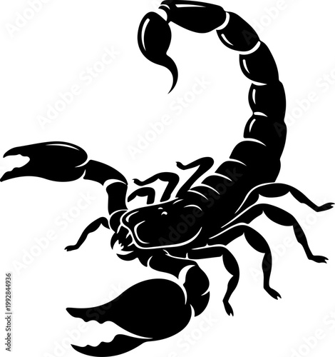Konstfotografi Scorpion silhouette vector illustration
