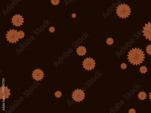 Victorian Steampunk Cog Gear Pattern Design