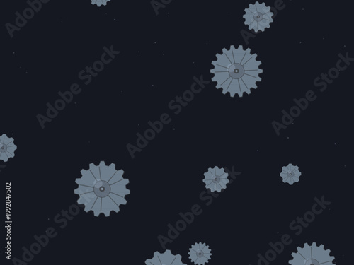 Brass Gear Cog Steampunk Pattern Background