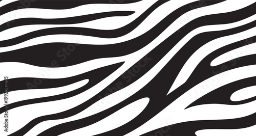 Black and white zebra stripes pattern with animal print, wildlife