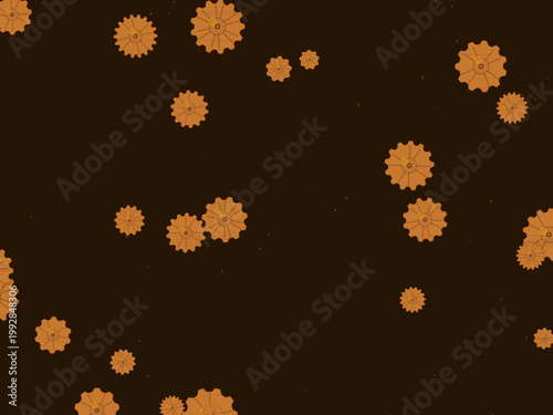 Industrial Steampunk Gears Clockwork Pattern Design