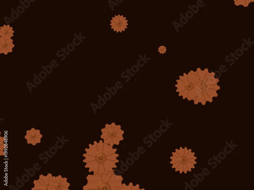 Mechanical Gear Steampunk Pattern Vintage Background