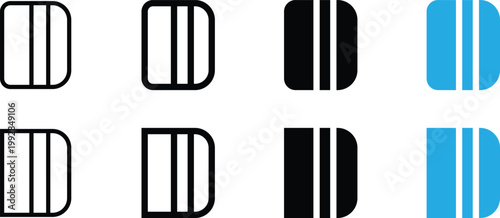 Credit card icon set payment method, banking, finance, shopping, ecommerce symbols