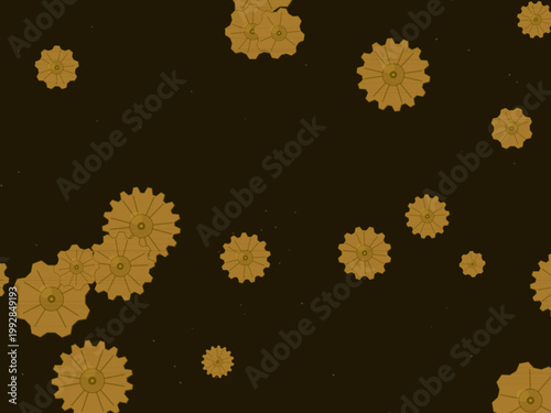Steampunk Gears Mechanical Pattern Industrial Background