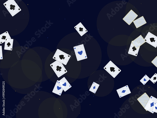 Vegas Playing Cards Casino Pattern Design