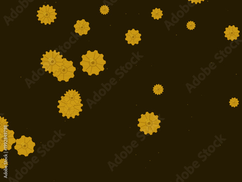 Brass Gear Cog Steampunk Pattern Background