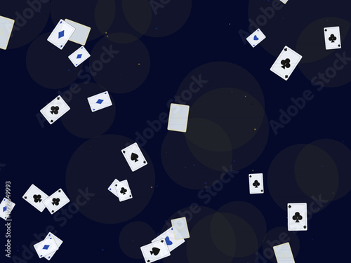 Poker Playing Cards Suits Pattern Background