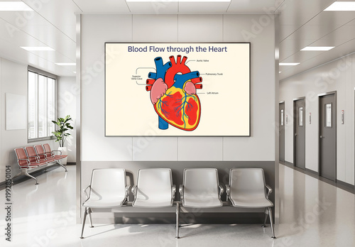 Realistic Hospital Wall Poster Mockup