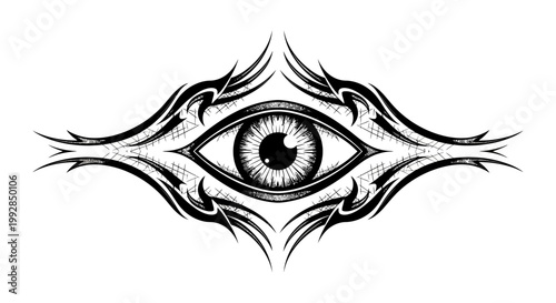 Mystical All Seeing Eye Tattoo Design