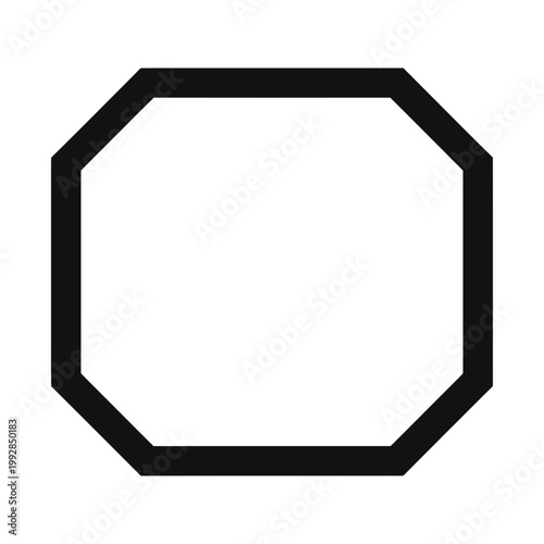 Black octagon geometric shape