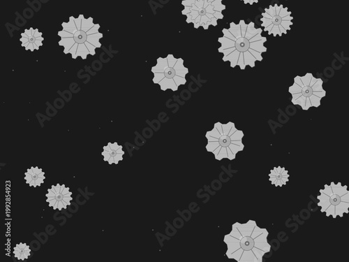 Steampunk Gears Mechanical Pattern Industrial Background