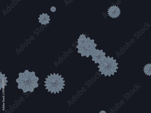 Brass Gear Cog Steampunk Pattern Background