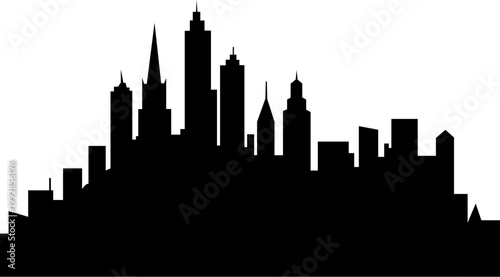 Hilltop City Town Skyscraper Building