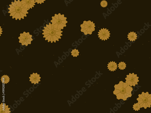 Mechanical Gear Steampunk Pattern Vintage Background
