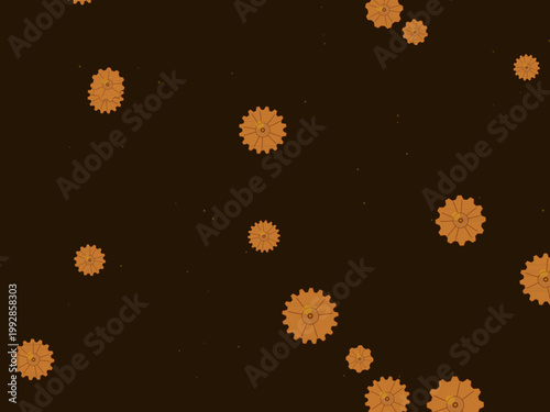 Mechanical Gear Steampunk Pattern Vintage Background