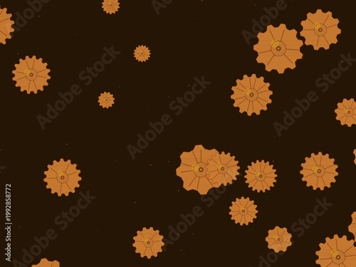 Victorian Steampunk Cog Gear Pattern Design