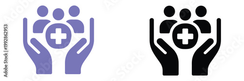 Photos Public Health Icons Set, Healthcare Medical Symbols, Hygiene Prevention Wellness