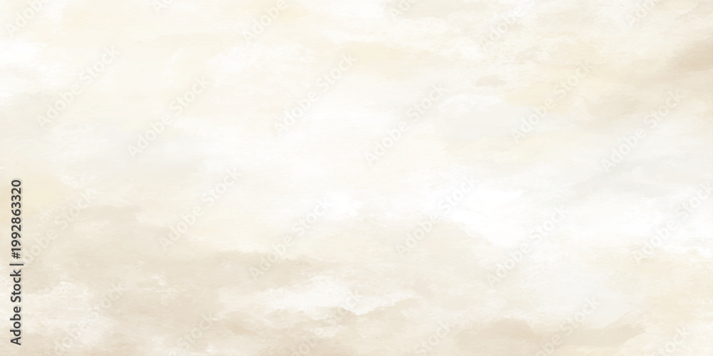 Naklejka premium Soft beige and white watercolor texture background vector illustration