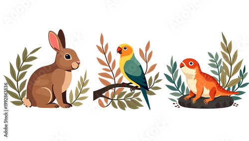 A serene illustration of a brown dog peacefully resting next to an olive branch. Evokes feelings of calm, tranquility, and wellbeing, suitable for wel