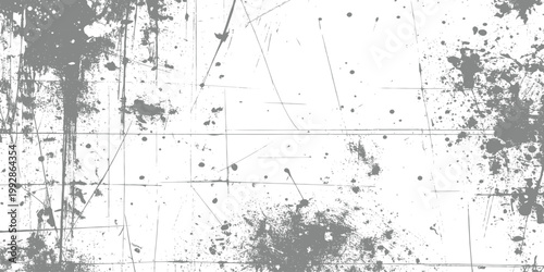 Grungy textured background with scattered paint splatters and intersecting fine lines