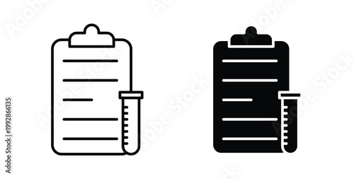 Lab report icon illustrations on white, Best for Design Projects