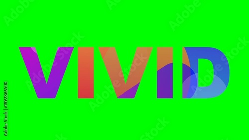 Vibrant multicolored letters on green background display vivid text