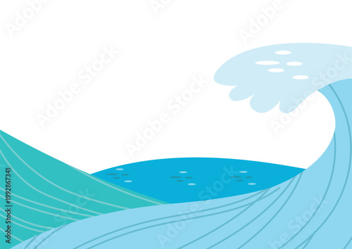 シンプルで可愛い海の波フレーム