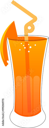 Mango juice illustration