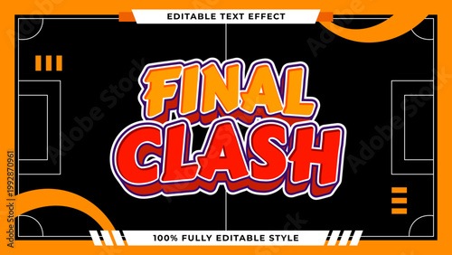 Final Clash Bold, Animated Text Effect for Exciting Titles and Headlines with a Sports or Competition Theme