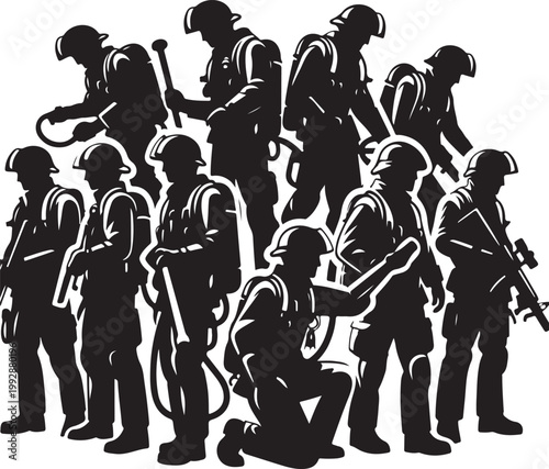 silhouettes of people