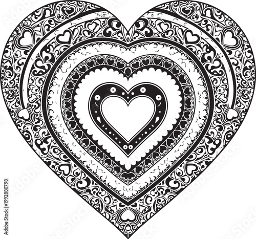 heart with floral ornament