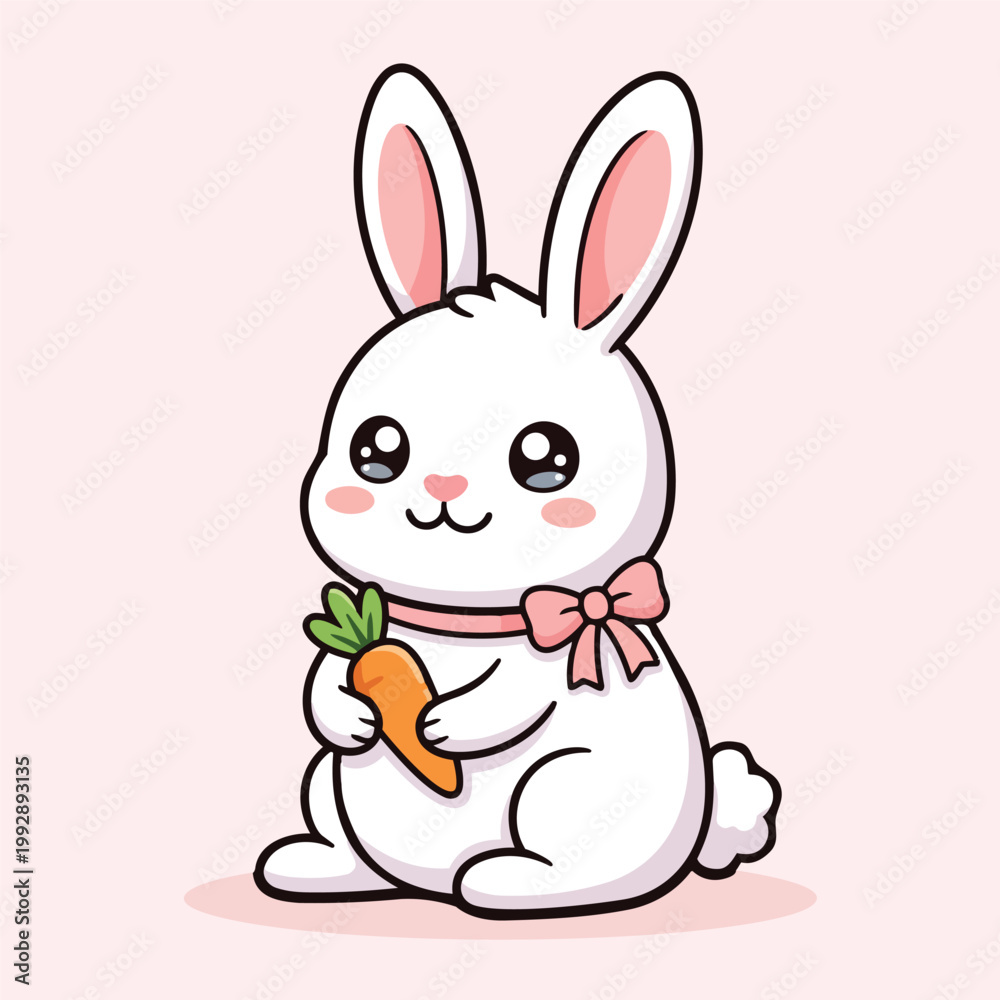 Obraz premium Cute Cartoon Rabbit Illustration
