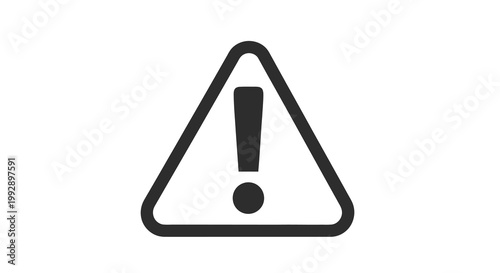 A black and yellow warning sign featuring an exclamation point