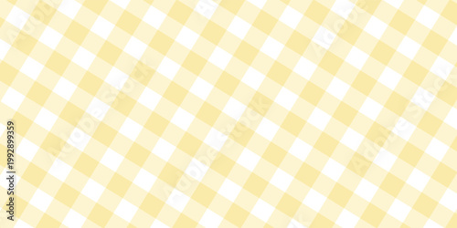 Diagonal yellow checkered in the white background.Vector ilustration