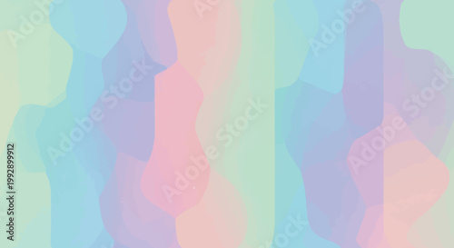 Vibrant pastel colored abstract background with wavy shapes and soft hues