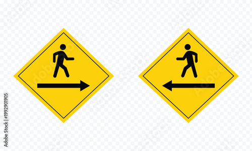 Traffic Detour sign on white background. Detour symbol. flat style . Vector Illustration . EPS 10 .