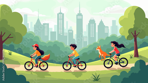 This calming, flat-design illustration evokes serenity and natural beauty. Ideal for websites, blogs, or promotional materials needing a peaceful, org