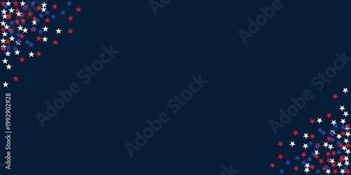 4th of July Star Confetti Background – USA Independence Day Patriotic Design