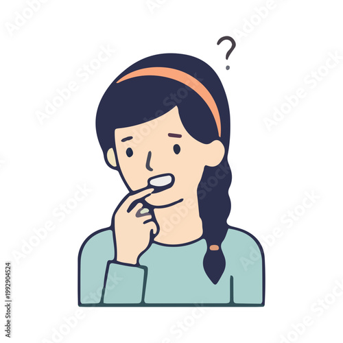 Confused Young Woman Thinking