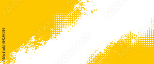 Abstrac yellow grunge texture background with halftone effect vector.