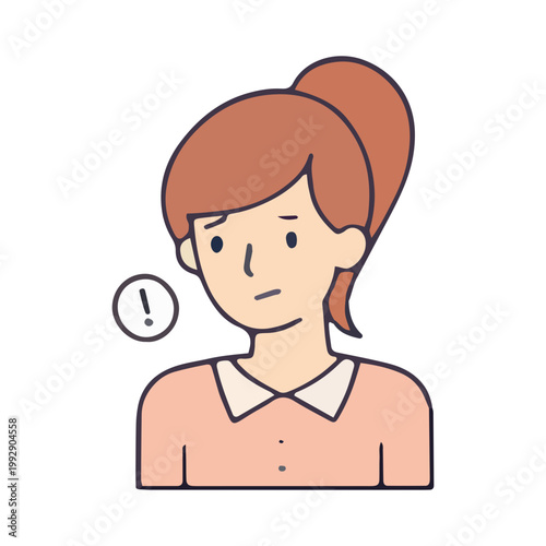 Confused Woman Illustration