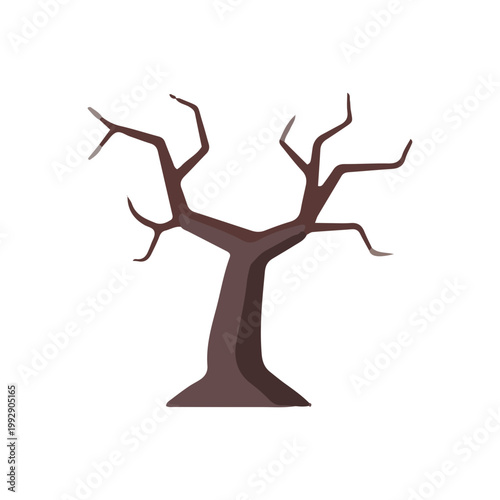 Dead Tree Silhouette Vector Icon