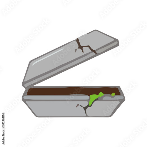 Broken Styrofoam Takeout Container