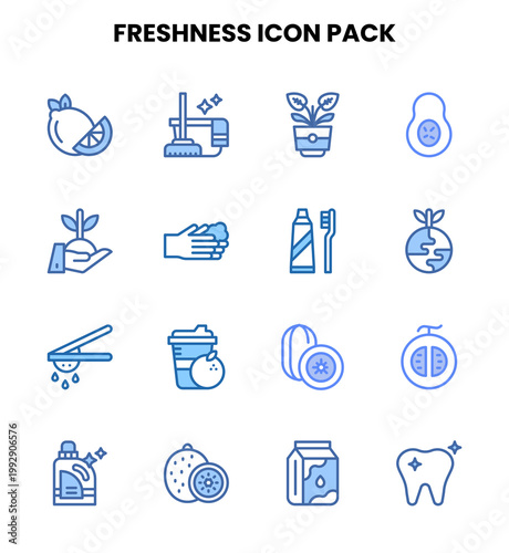 Freshness Two Colour Graphics Icons Pack