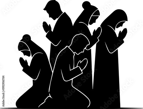 a man and woman group praying