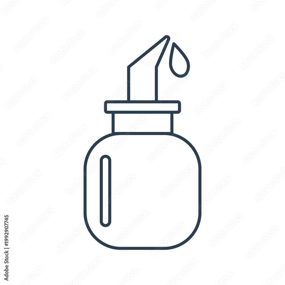Obraz premium Soap Dispenser Pump Icon — Hand Sanitizer Bottle Line Vector