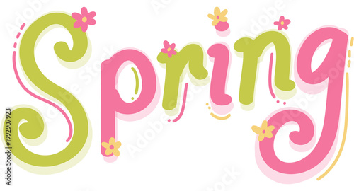 Spring season text graphic