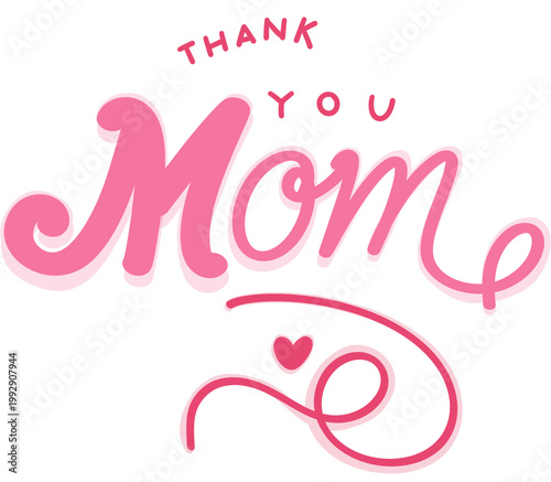 Thank you mom typography
