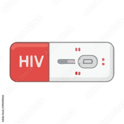 HIV Rapid Test Kit Illustration for Health Awareness
