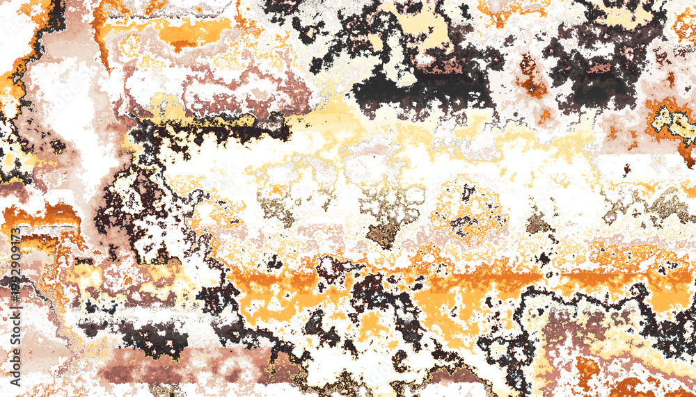 Fototapeta premium Brown grunge wall texture with rusty metal detail is an old, rough vintage surface background pattern. Overlay transparent background